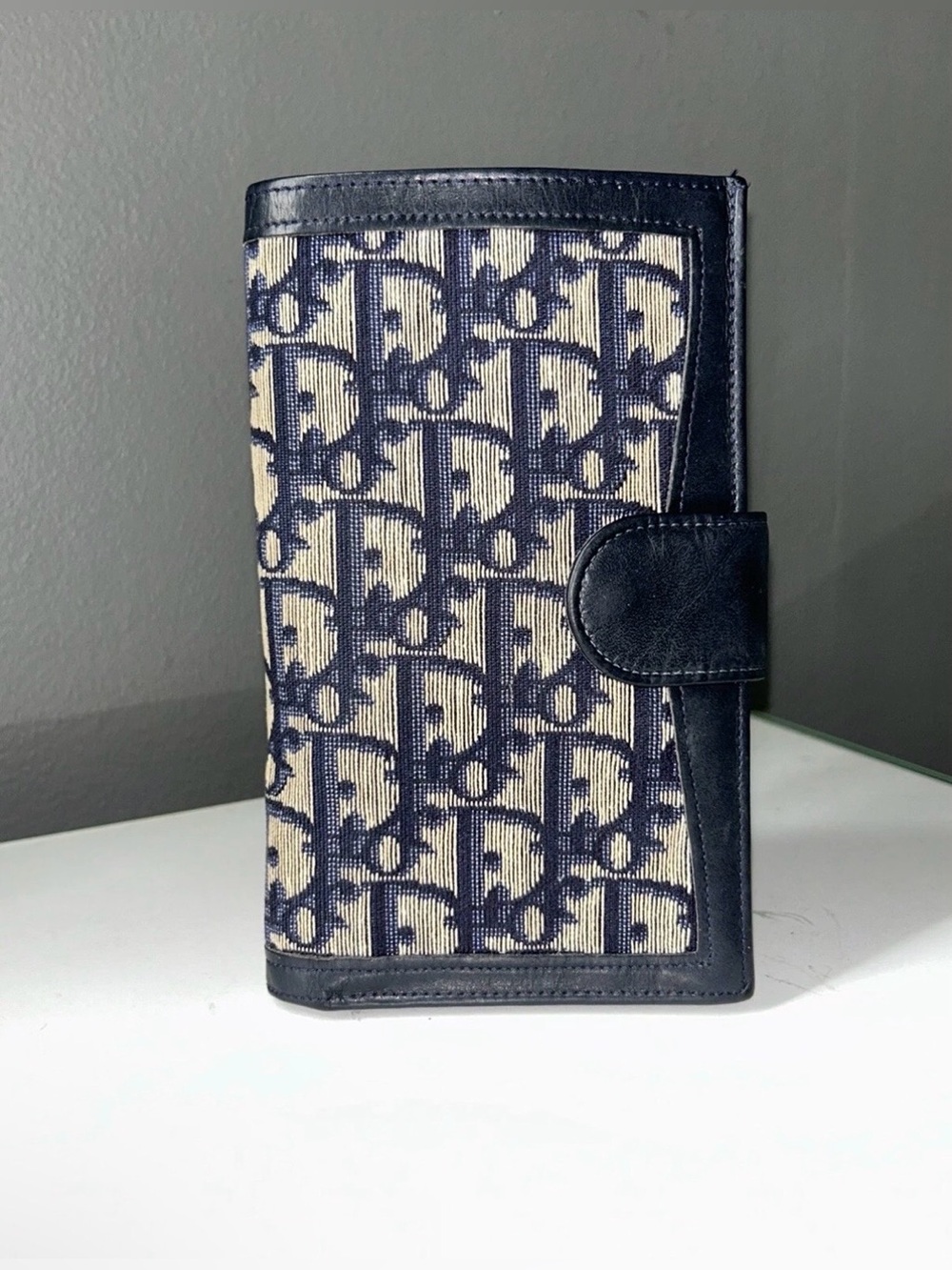 Christian Dior Vintage Oblique Trotter Snap Wallet